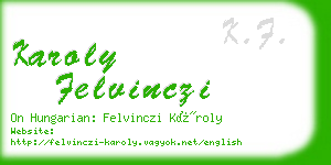 karoly felvinczi business card